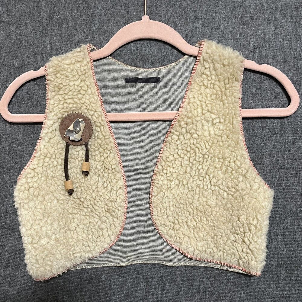 Vintage Child’s Wild West Cowboy Sheriff Vest, Well Worn, Measurements In Images